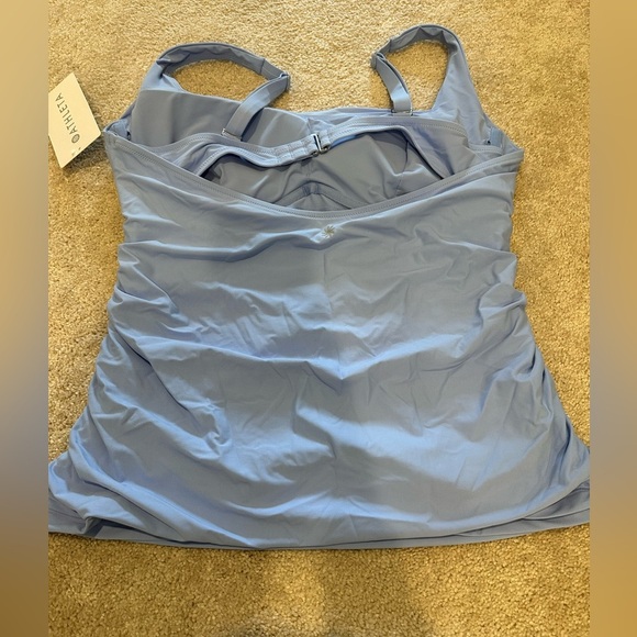 NWT Athleta Square Neck V Bra Cup Tankini light blue 40D/DD NWT - Picture 2 of 2